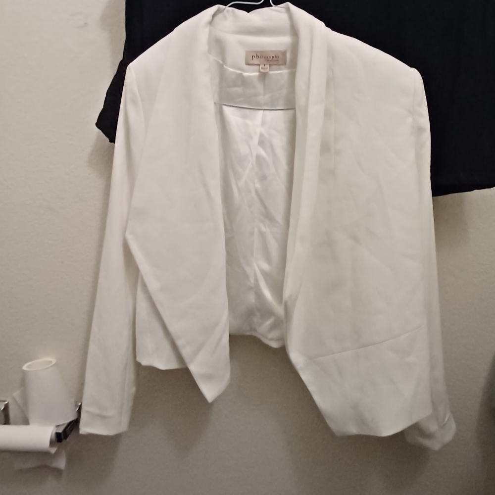 Philosophy white blazer size 8